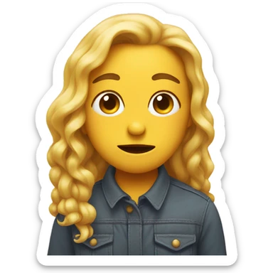 Love emoji with drool sticker