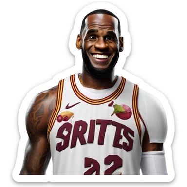 lebron james holding a sprite cranberry sticker