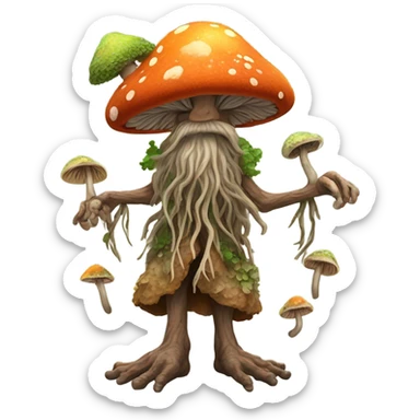 Ancestral Mushroom person sticker