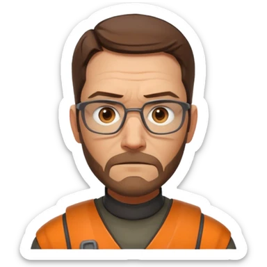 gordon freeman 100 100px without helmet sticker