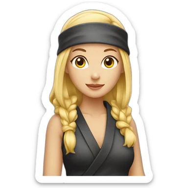 blonde sushi master with bandana sticker