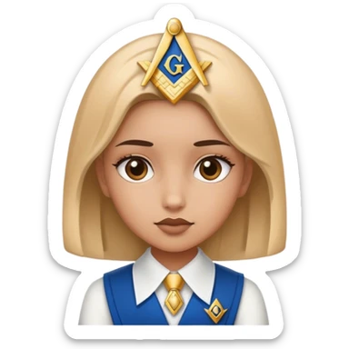 Freemasonry girl sticker