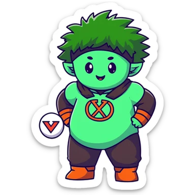 Deku from My Hero Academia pregnant sticker