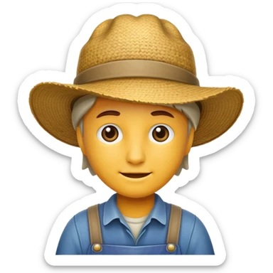 farmer hat sticker
