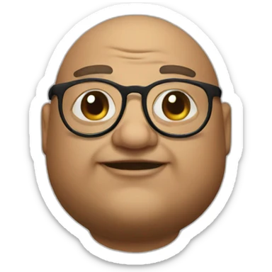 fat priest with round glasses sticker