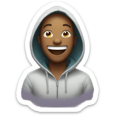 Do wearing a hoodie laughing sticker