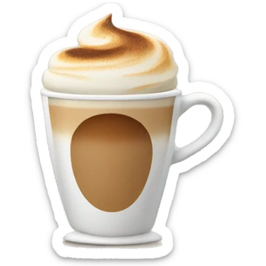 Latte in a cup  sticker