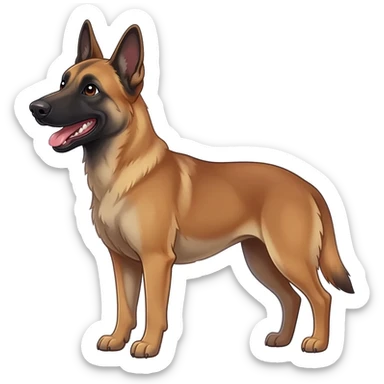 laughing malinois sticker