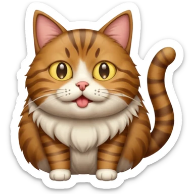 Cat farting sticker