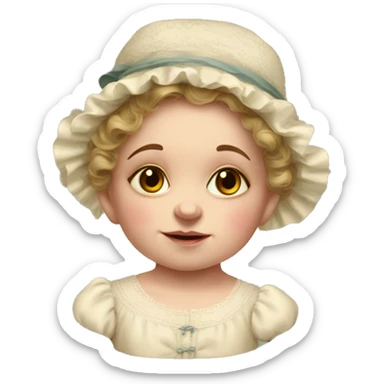 victorian newborn  sticker