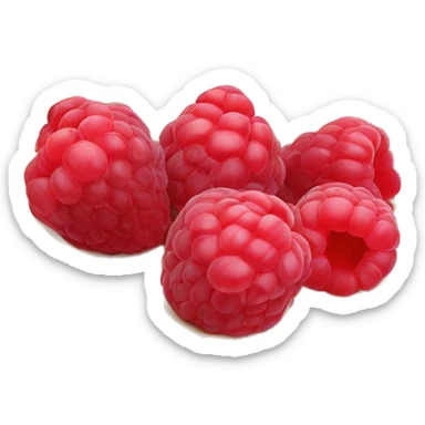 Slice of cheesecake topped with raspberries sticker