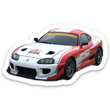 autos de carrera de supra sticker