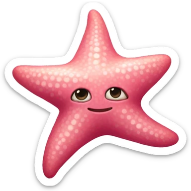Pink star fish  sticker