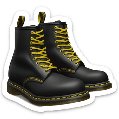Dr martens with yellow laces sticker