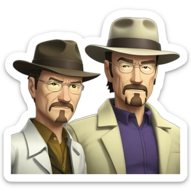 walter white and jotaro kujo sticker