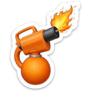 flame thrower shooting big flame sticker