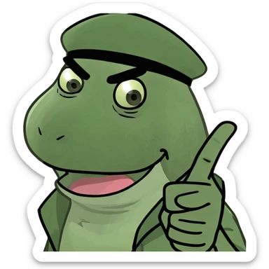 Gangster flipping someone off tounge out sticker