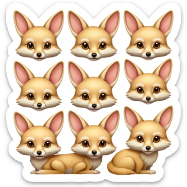 Fennec émojis clavier sticker