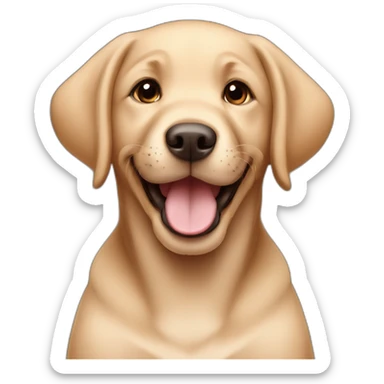 Happy sweet brown Labrador puppy sticker