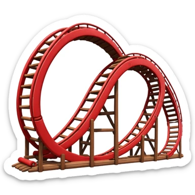 red roller coaster sticker