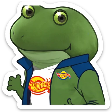 wearing a hot wheels jacket sticker