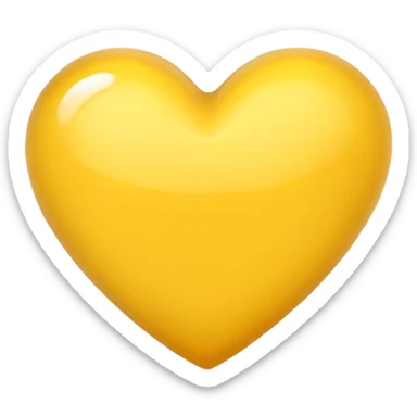 Yellow heart sticker