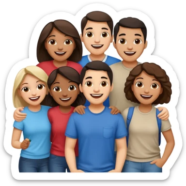 amigos puerto riqueños fuera del campus sticker