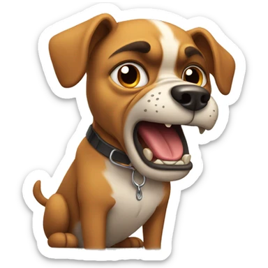 angry dog sticker