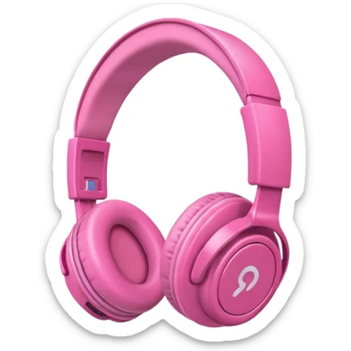 Pink headphones sticker