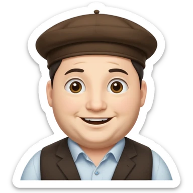 Fat Jewish man sticker