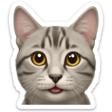 Un cane che bacia un gatto nella spazio sticker