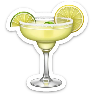a classic margarita cocktail only one lemon  sticker