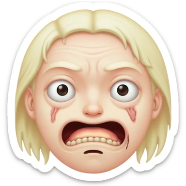 Disgusting face sticker