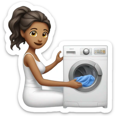 Wife on washing machine sticker