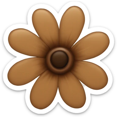 Brown flower sticker
