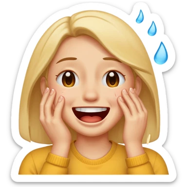 Laugh and cry at the same time sticker