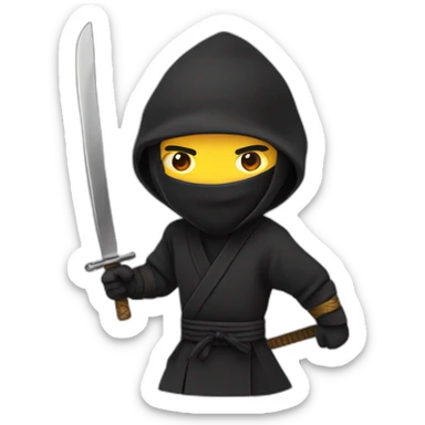 Ninja avec un couteau sticker
