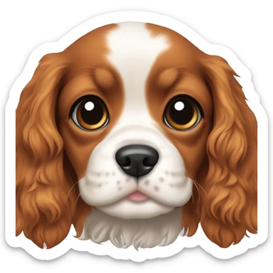 cavalier king charles spaniel puppy sticker