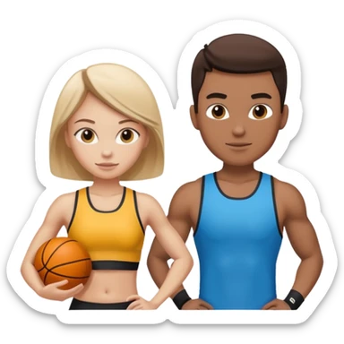 FEMALE MALE ATHLETE sticker