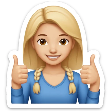 

a girl with a thumb ups and one with thumbs odwnv



 sticker