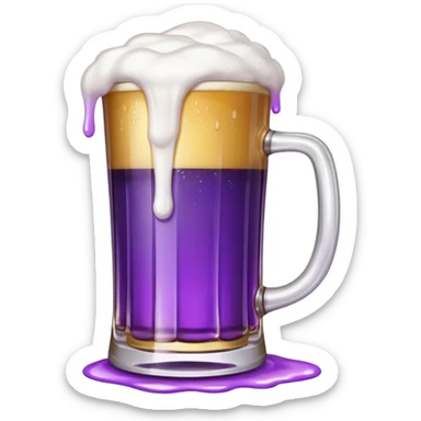 beer white and purple sticker