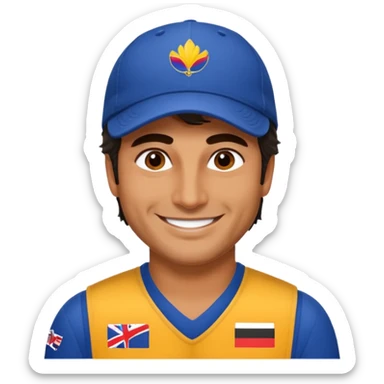 Carlos Sainz, red bull  F1 driver. not wear a hat. sticker