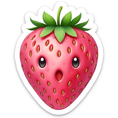 pink strawberry sticker