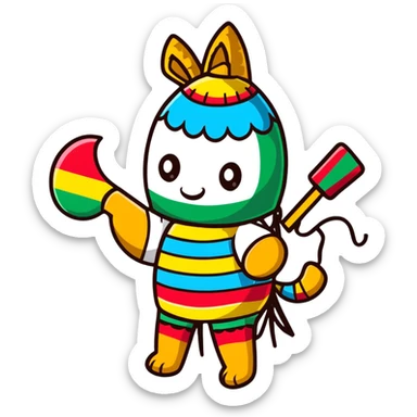 mexican pinata decoration sticker