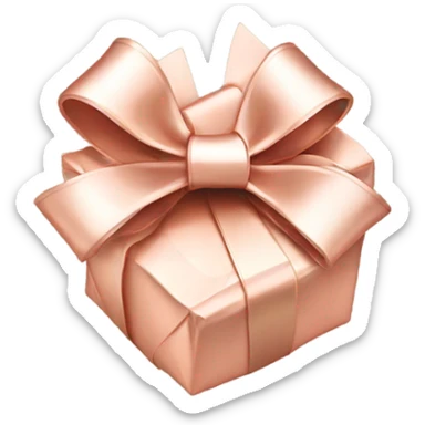 Money wrapped in rose gold bow sticker