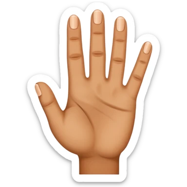 Mano mostrando 4 dedos sticker
