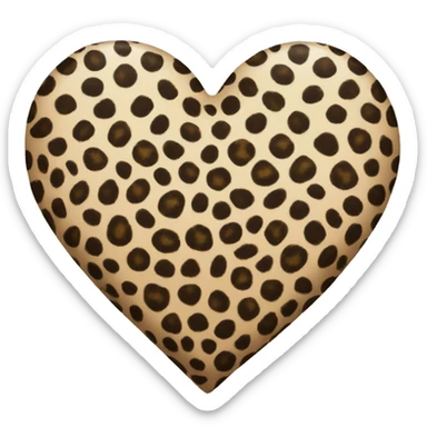 Leopard Heart sticker