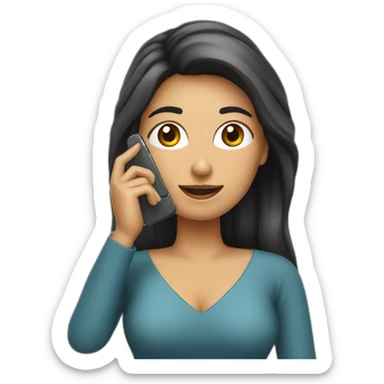 hermosa mujer hablando por celular sticker