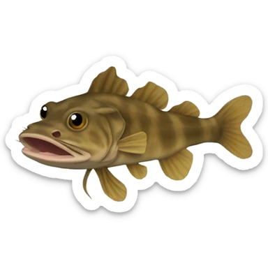 Flathead catfish lurking  sticker