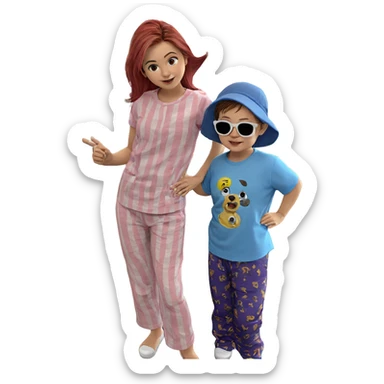casual day in pajamas sticker